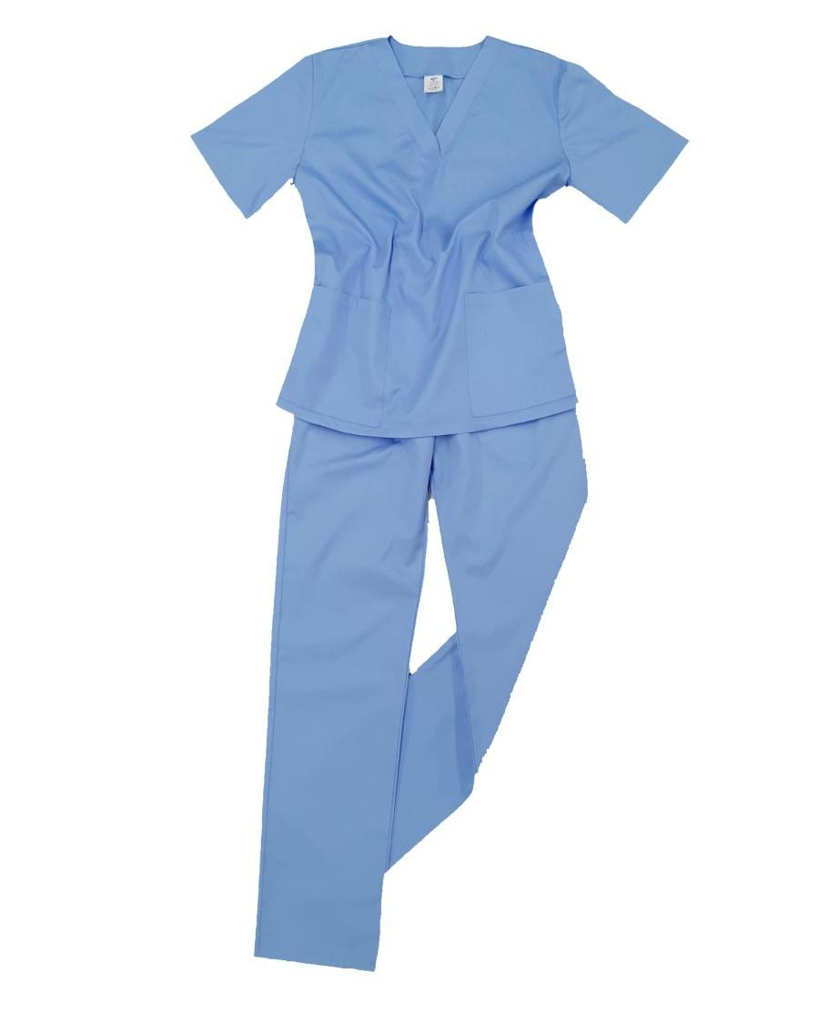 odziez medyczna komplet spodnie bluzka niebieskie
